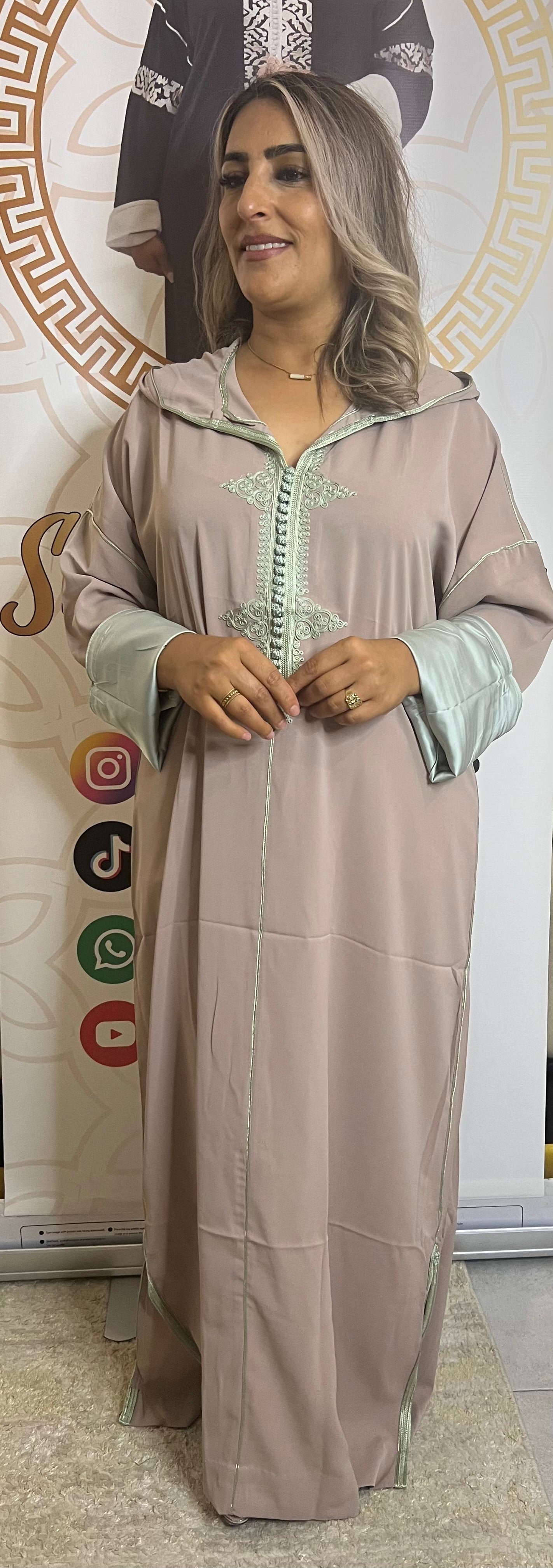 JELABA doublure vert eau