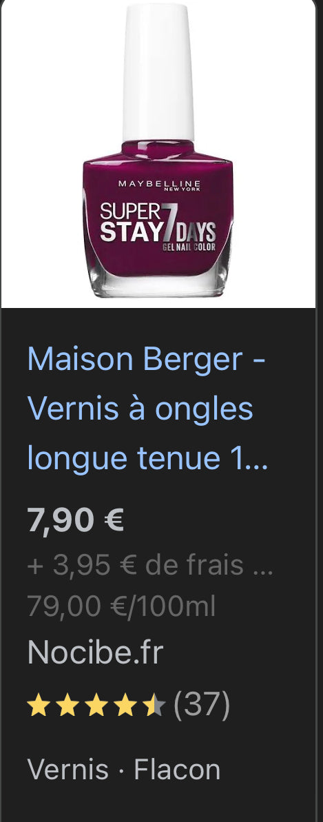 W violet 904 Originator - Vernis à Ongles Strong & Pro / SuperStay Gemey Maybelline