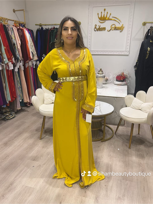 CAFTAN MOUTARDE😍