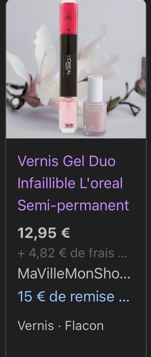 W violet 134 Mixy Violet - Vernis à Ongles Color Riche infaillible Gel duo L'Oréal Paris